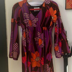 NWOT Judith March Boho 70s Style Bell Sleeve Dress